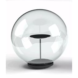 ROLLING SKY LAMPADA DA GIARDINO CON SFERA D50 CM IP65 LED 22W LUCE 2700K-3000K NERA O MARRONE MADE IN ITALY 2