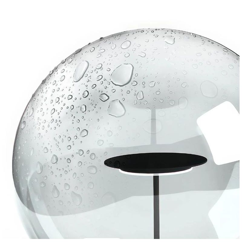 ROLLING SKY LAMPADA DA GIARDINO CON SFERA D50 CM IP65 LED 22W LUCE 2700K-3000K NERA O MARRONE MADE IN ITALY