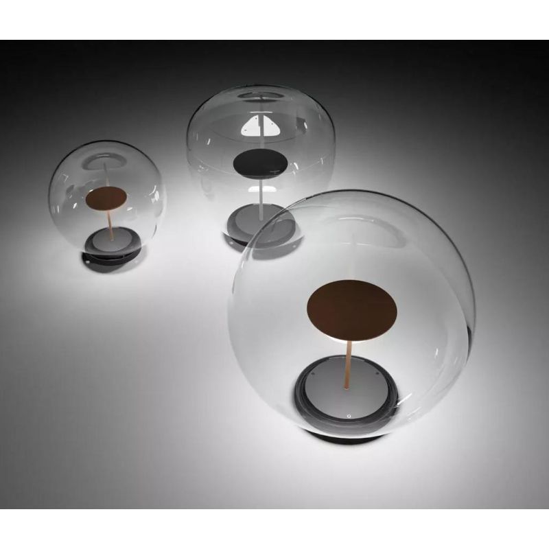 ROLLING SKY LAMPADA DA GIARDINO CON SFERA TRASPARENTE CM IP65 LED 22W LUCE 2700K-3000K NERA O MARRONE MADE IN ITALY