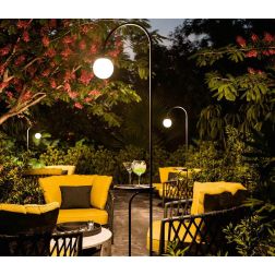 BUTLER PIANTANA DA ESTERNO IP65 LED 8W IN METALLO NERO H190 DELLA LINEA LIGHT Linea Light - Cristalensi Shop Online