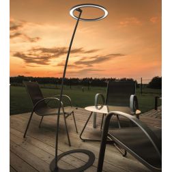 LIRA PIANTANA MODERNA PER ESTERNI IP65 IN ALLUMINIO NERO O MARRONE LED 30W LUCE 3000K Linea Light - Cristalensi Shop Online