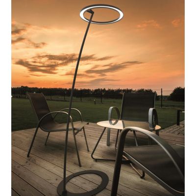 LIRA PIANTANA MODERNA PER ESTERNI IP65 IN ALLUMINIO NERO O MARRONE LED 30W LUCE 3000K Linea Light - Cristalensi Shop Online