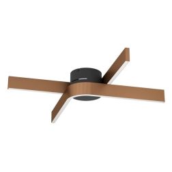 FOLCINO-Z PLAFONIERA MODERNA NERA E BRONZO LED 36W DIMMERABILE TECNOLOGIA RGB LUNGHEZZA CM 64