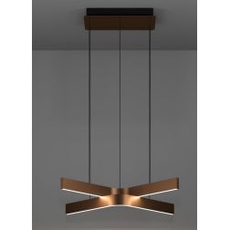 FOLCINO-Z LAMPADARIO A SOSPENSIONE NERO E BRONZO LED 36W DIMMERABILE TECNOLOGIA RGB MODERNO 2