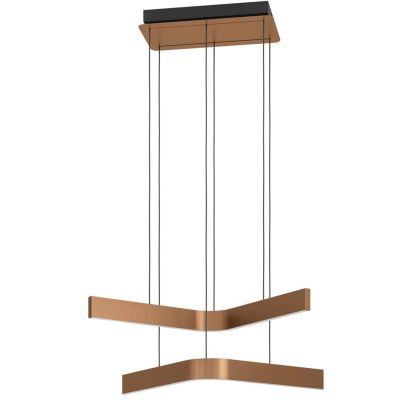 FOLCINO-Z LAMPADARIO A SOSPENSIONE NERO E BRONZO LED 36W DIMMERABILE TECNOLOGIA RGB MODERNO