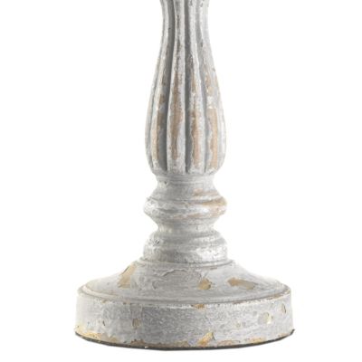 RAFFY LUMETTO STILE SHABBY IN LEGNO NATURALE CON PARALUME IN TESSUTO SABBIA PER CAMERETTE E SALOTTI