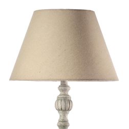 RAFFY PIANTANA STILE SHABBY IN LEGNO NATURALE CON PARALUME IN TESSUTO SABBIA PER SALOTTI CLASSICI 2