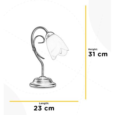 ODINO LUMETTO IN METALLO BRONZO SPENNELLATO ORO CON DIFFUSORE IN VETRO LAMPADINA ATTACCO E14