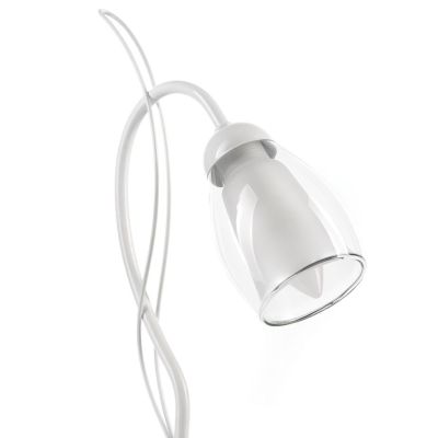 ANTRON LUMETTO CLASSICO IN METALLO BIANCO CON DIFFUSORE IN VETRO LAMPADINA ATTACCO E14