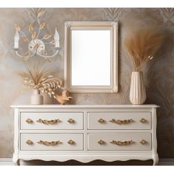 COLLANA LAMPADA DA PARETE 2 LUCI CLASSICA  METALLO AVORIO O BRONZO CON LAMPADINE A VISTA 2