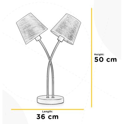 ASIA LAMPADA DA TAVOLO 2 LUCI IN METALLO NERO CON PARALUMI EFFETTO LEGNO LAMPADINE ATTACCO E14