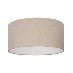 FENIGLIA PLAFONIERA ROTONDA DIAMETRO 47 CM IN TESSUTO DI LINO NATURALE MODERNA CON LAMPADINE ATTACCO E27 2