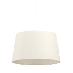 FEBRES SOSPENSIONE ROTONDA D35 CM PARALUME IN TESSUTO BIANCO MODERNA CON LAMPADINE ATTACCO E27 2