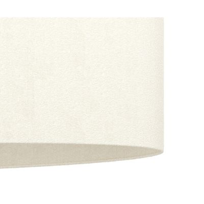 FEBRES SOSPENSIONE LARGA 78 CM CON PARALUME IN TESSUTO BIANCO MODERNA CON LAMPADINE ATTACCO E27