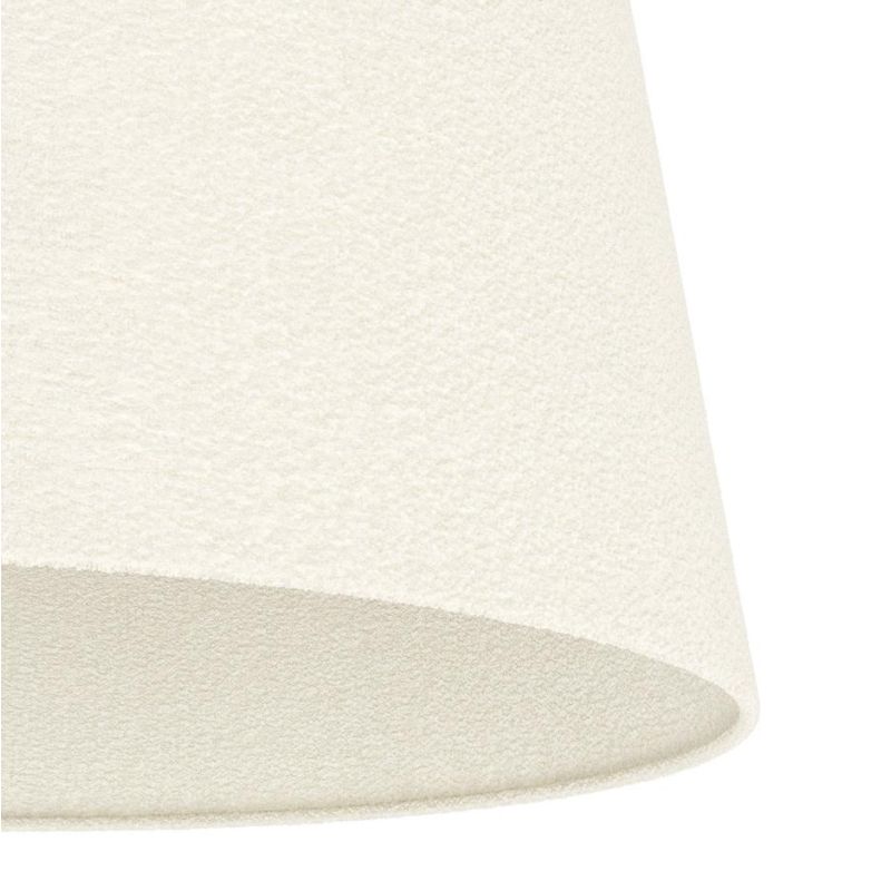 FEBRES PLAFONIERA D35 CM PARALUME IN TESSUTO BIANCO MODERNA CON LAMPADINE ATTACCO E27