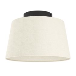 FEBRES PLAFONIERA D35 CM PARALUME IN TESSUTO BIANCO MODERNA CON LAMPADINE ATTACCO E27 2