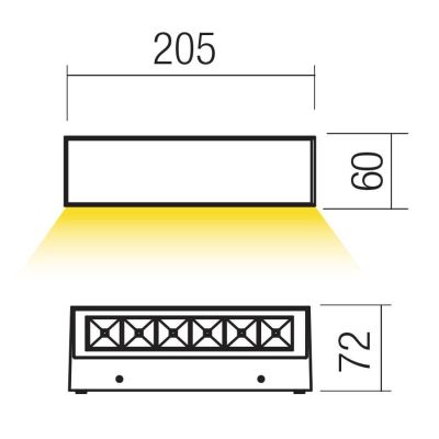 AROOS APPLIQUE DA ESTERNO L22 CM 3 COLORI IP65 LED 7W LUCE 3000K MONO EMISSIONE Redo Group - Cristalensi Shop Online
