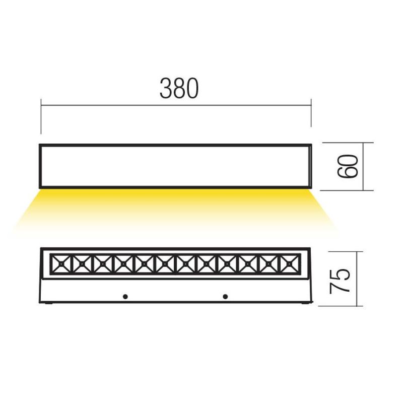 AROOS APPLIQUE DA ESTERNO L38 CM 3 COLORI IP65 LED 14W LUCE 3000K MONO EMISSIONE Redo Group - Cristalensi Shop Online