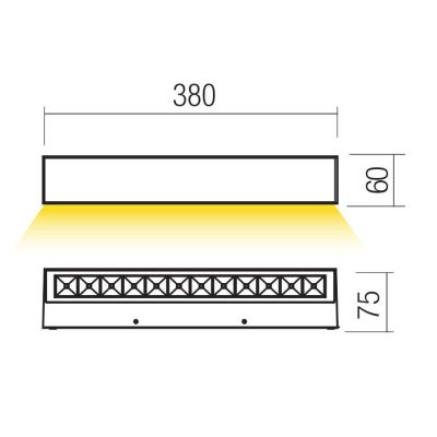 AROOS APPLIQUE DA ESTERNO L38 CM 3 COLORI IP65 LED 14W LUCE 3000K MONO EMISSIONE Redo Group - Cristalensi Shop Online