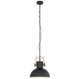 LUBENHAM SOSPENSIONE SINGOLA IN METALLO NERO DIFFUSORE ORIENTABILE STILE VINTAGE LAMPADINA E27 2