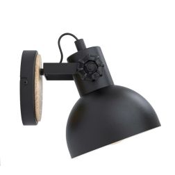 LUBENHAM APPLIQUE IN METALLO NERO DIFFUSORE ORIENTABILE STILE VINTAGE LAMPADINA ATTACCO E27 2