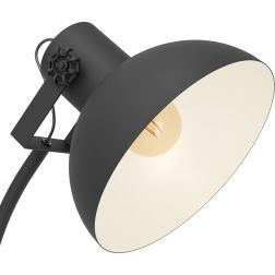LUBENHAM PIANTANA IN METALLO NERO H160 CM CON DIFFUSORE ORIENTABILE STILE VINTAGE LAMPADINA ATTACCO E27 2