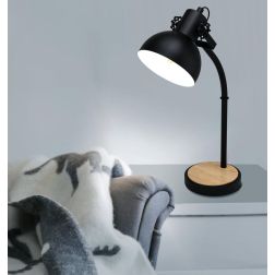 LUBENHAM LUMETTO IN METALLO NERO CON DIFFUSORE ORIENTABILE STILE VINTAGE LAMPADINA ATTACCO E27