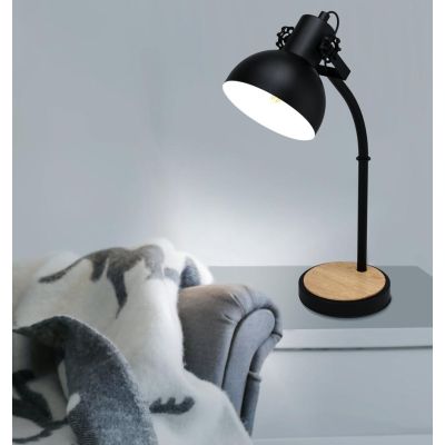 LUBENHAM LUMETTO IN METALLO NERO CON DIFFUSORE ORIENTABILE STILE VINTAGE LAMPADINA ATTACCO E27