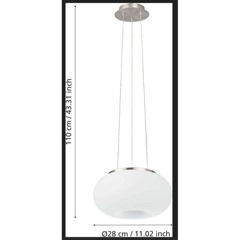 OPTICA A SOSPENSIONE IN NICKEL EGLO - Cristalensi Shop Online