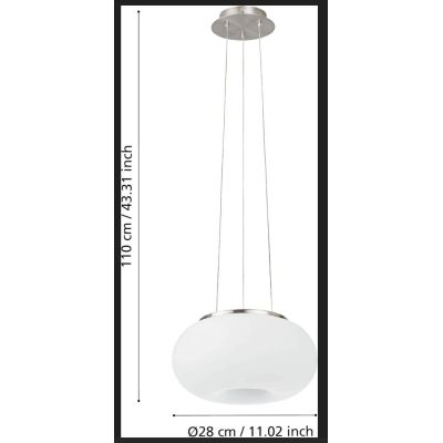 OPTICA A SOSPENSIONE IN NICKEL EGLO - Cristalensi Shop Online