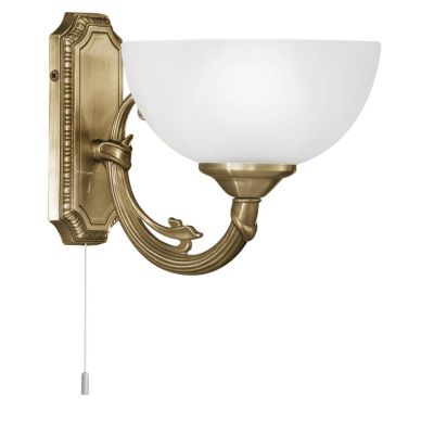 SAVOY APPLIQUE CLASSICA IN METALLO BRUNITO CON DIFFUSORE IN VETRO DI EGLO