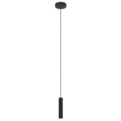 ALMUDAINA SOSPENSIONE SINGOLA CON CILINDRO NERO D4 CM LED 5W LUCE 3000K DESIGN MODERNO