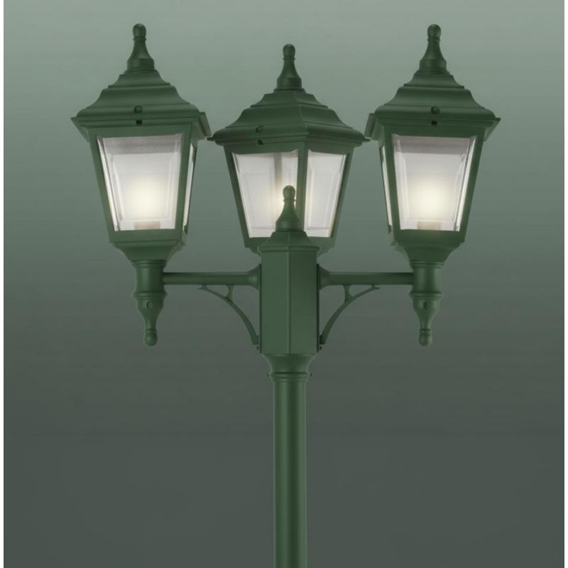 MARTE LAMPIONE CON TRE LANTERNE IN POLIMERO NERO VERDE O BIANCO Framon Augenti - Cristalensi Shop Online