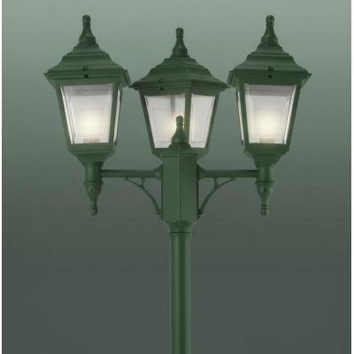 MARTE LAMPIONE CON TRE LANTERNE IN POLIMERO NERO VERDE O BIANCO Framon Augenti - Cristalensi Shop Online