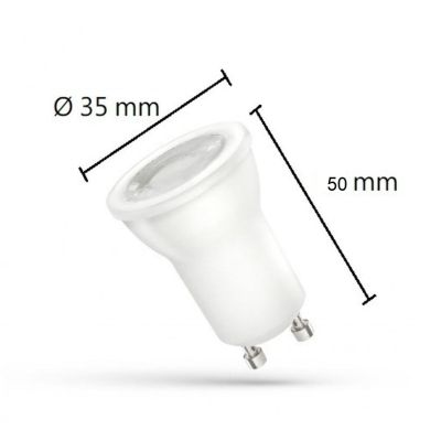 LAMPADINA GU10 LED 4W DIAMETRO 35 MM LUCE 3000K O 4000K ANGOLAZIONE 38 GRADI Top Light Illuminazione - Cristalensi Shop Online