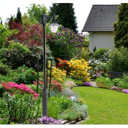 MERCURIO LAMPIONE PALO DA ESTERNO H204 CM IN POLIMERO NERO, BIANCO O VERDE Framon Augenti - Cristalensi Shop Online