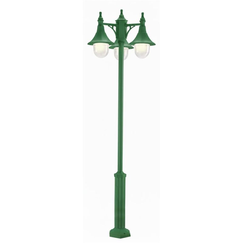 MERCURIO PALO DA ESTERNO TRE LUCI H 204 IN POLIMERO NERO, BIANCO O VERDE Framon Augenti - Cristalensi Shop Online