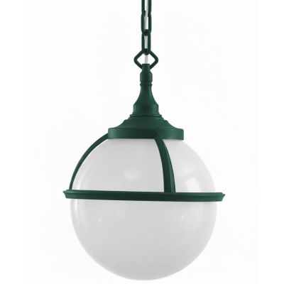 SATURNO SOSPENSIONE IN POLIMERO COLORE NERO BIANCO O VERDE CON SFERA BIANCO LATTE Framon Augenti - Cristalensi Shop Online
