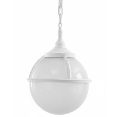 SATURNO SOSPENSIONE IN POLIMERO COLORE NERO BIANCO O VERDE CON SFERA BIANCO LATTE Framon Augenti - Cristalensi Shop Online