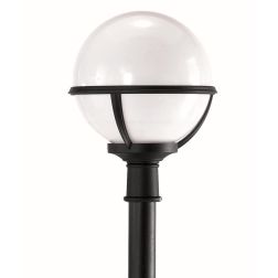 SATURNO PALO DA ESTERNO H 106 CM IN POLIMERO NERO VERDE E BIANCO SFERA BIANCO LATTE Framon Augenti - Cristalensi Shop Online 2