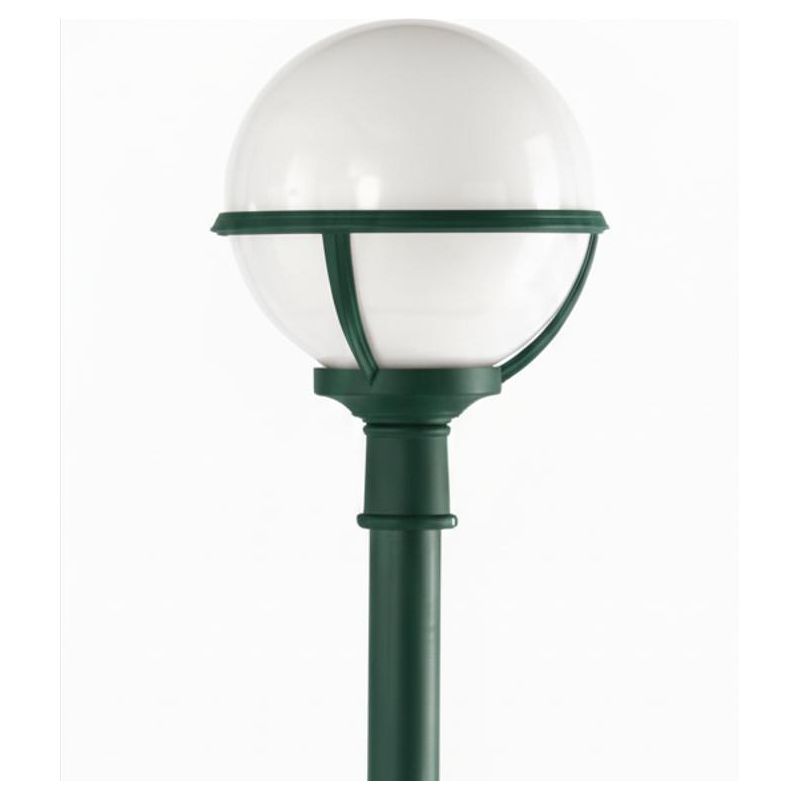 SATURNO PALO ESTERNO H 181 CM IN POLIMERO VERDE BIANCO O NERO CON SFERA BIANCO LATTE Framon Augenti - Cristalensi Shop Online