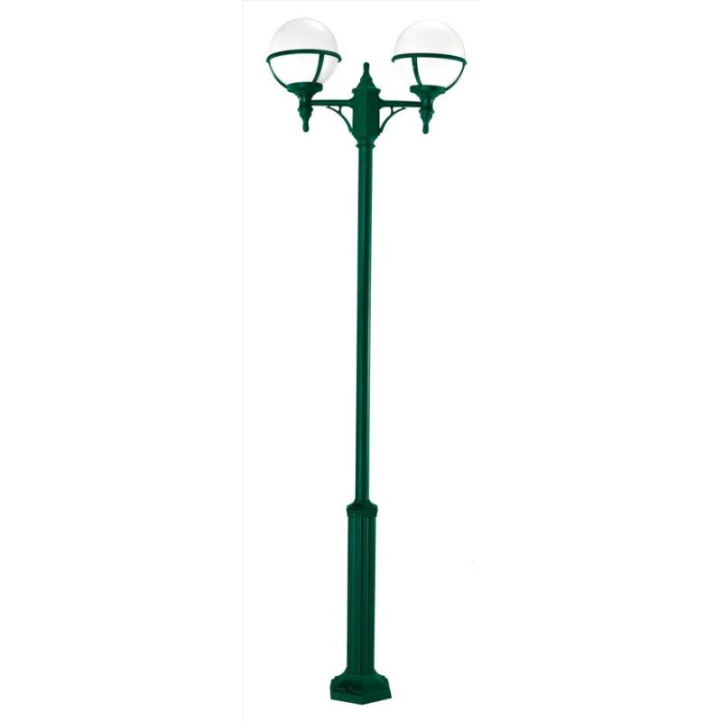 SATURNO PALO DA ESTERNO H 202 CON DUE SFERE IN POLIMERO NERO BIANCO O VERDE Framon Augenti - Cristalensi Shop Online