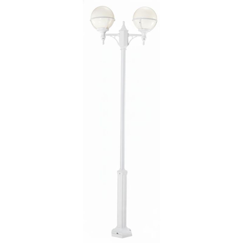 SATURNO PALO DA ESTERNO H 202 CON DUE SFERE IN POLIMERO NERO BIANCO O VERDE Framon Augenti - Cristalensi Shop Online