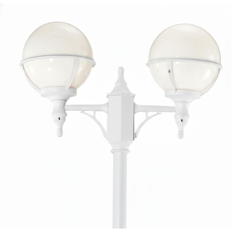 SATURNO PALO DA ESTERNO H 202 CON DUE SFERE IN POLIMERO NERO BIANCO O VERDE Framon Augenti - Cristalensi Shop Online