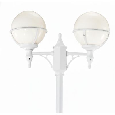 SATURNO PALO DA ESTERNO H 202 CON DUE SFERE IN POLIMERO NERO BIANCO O VERDE Framon Augenti - Cristalensi Shop Online