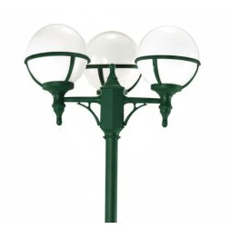 SATURNO PALO ESTERNO ALTEZZA 202 CM 3 LUCI IN POLIMERO VERDE BIANCO O NERO Framon Augenti - Cristalensi Shop Online 2
