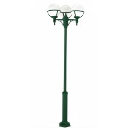 SATURNO PALO ESTERNO ALTEZZA 202 CM 3 LUCI IN POLIMERO VERDE BIANCO O NERO Framon Augenti - Cristalensi Shop Online