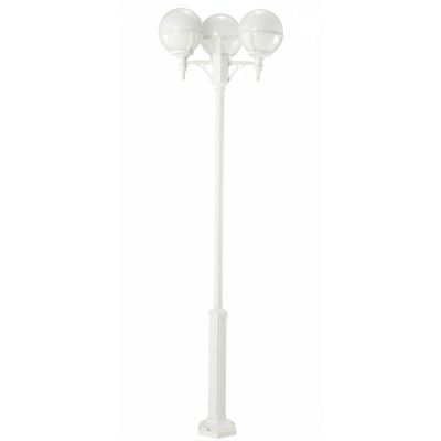 SATURNO PALO ESTERNO ALTEZZA 202 CM 3 LUCI IN POLIMERO VERDE BIANCO O NERO Framon Augenti - Cristalensi Shop Online