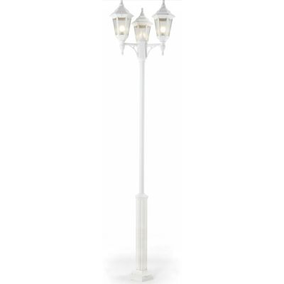 URANO PALO CON TRE LANTERNE PER ESTERNO IN POLIMERO VERDE NERO O BIANCO Framon Augenti - Cristalensi Shop Online