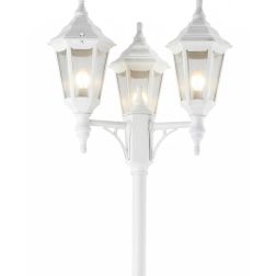 URANO PALO CON TRE LANTERNE PER ESTERNO IN POLIMERO VERDE NERO O BIANCO Framon Augenti - Cristalensi Shop Online